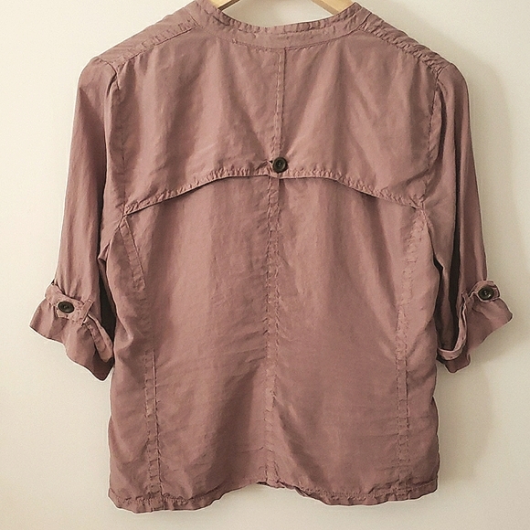 We The Free 100% Silk Short Sleeve Jacket Size 2 - Picture 3 of 12